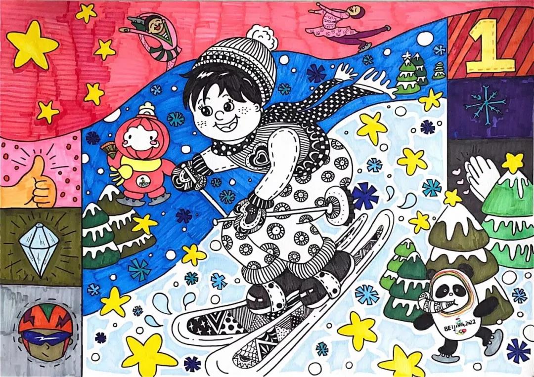 9张漂亮的冬奥会主题绘画-图3