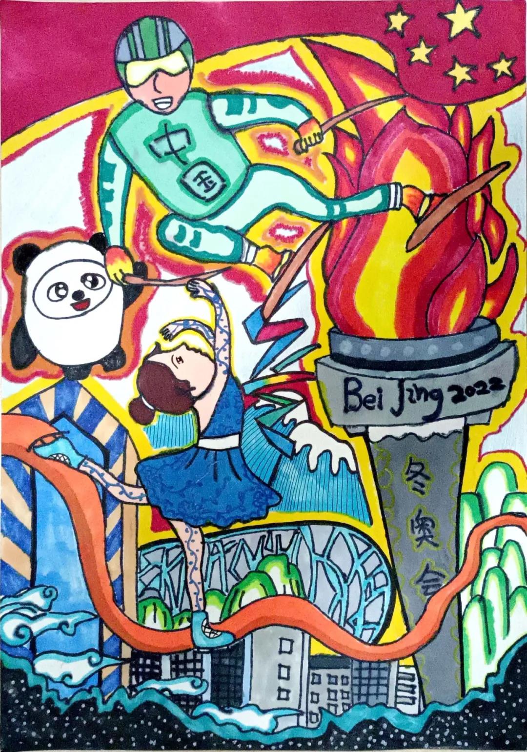 2020年冬奥会儿童画-图3