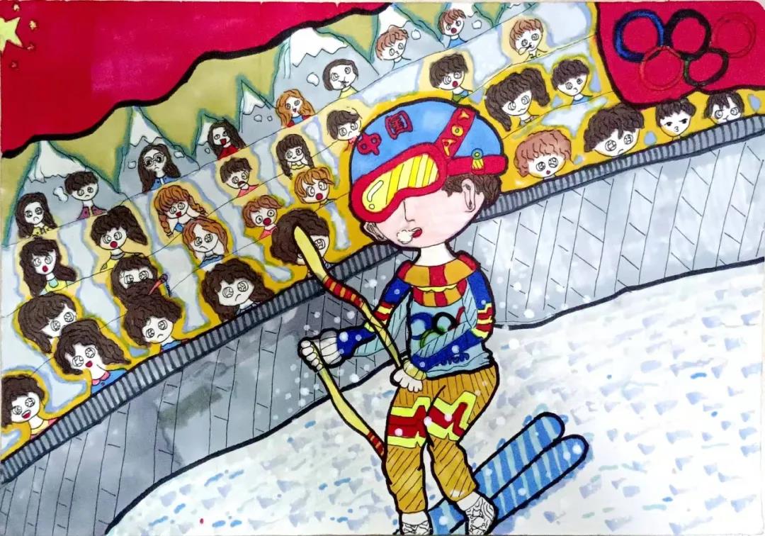 2020年冬奥会儿童画-图5