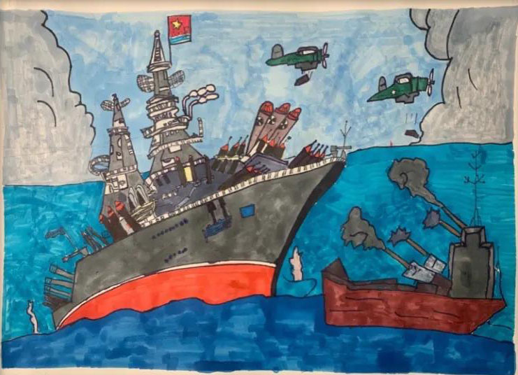 “共建强大海防，保护海洋生态”主题绘画-图2