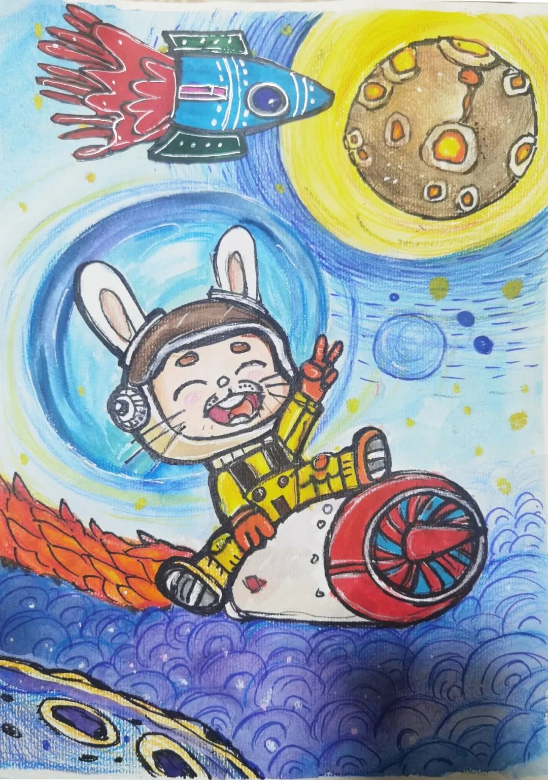 步骤6：《勇闯天下》  就想开着火箭到处去探险，可以上天入地！