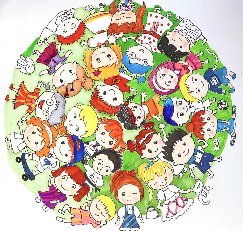 步骤5：《童伴》  童年如花，童年如梦，童年的时光里有你还有我。携手成长的路上，我们作伴前行，共同进步！我爱你，class 2-4！