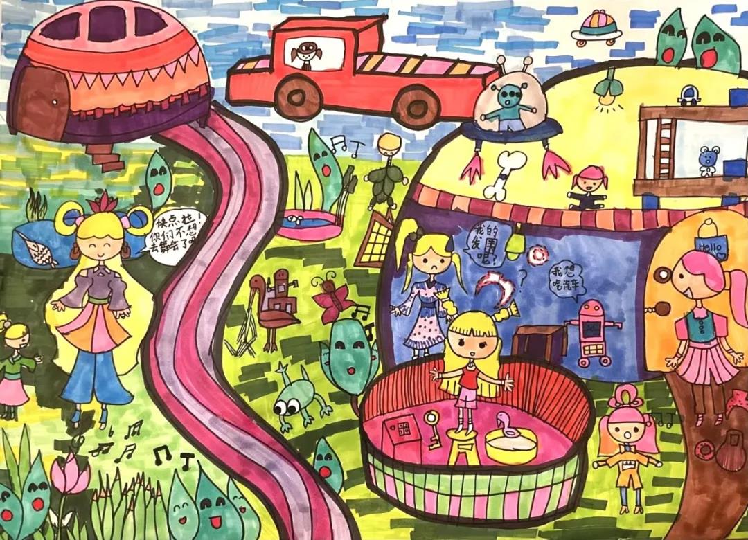 步骤7：《快乐星球》  生活在快乐星球的小朋友每天都很开心，他们住在圆形的房子里，有神奇的植物作伴，植物每天都演奏美妙的音乐，还有宠物机器人，小朋友可以在宇宙公路里自由穿梭去参加舞会。