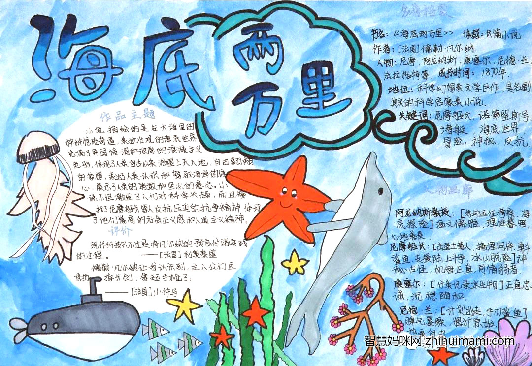 海底两万里手抄报怎么画-图3