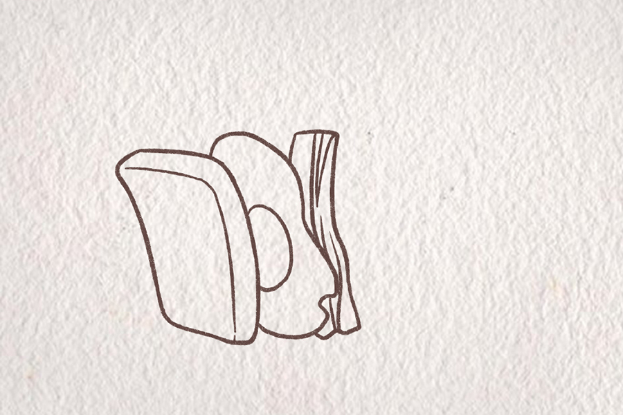 三明治简笔画画法步骤-图3