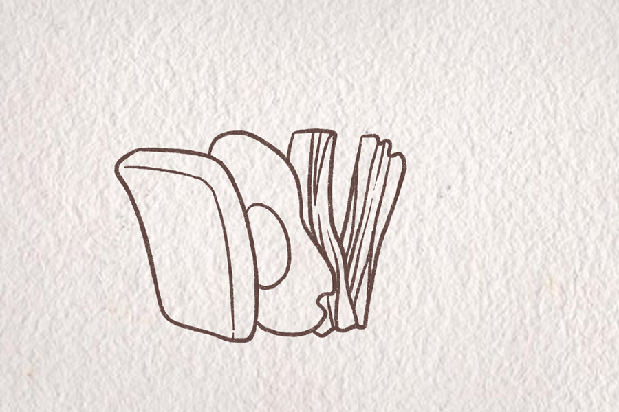 三明治简笔画画法步骤-图4