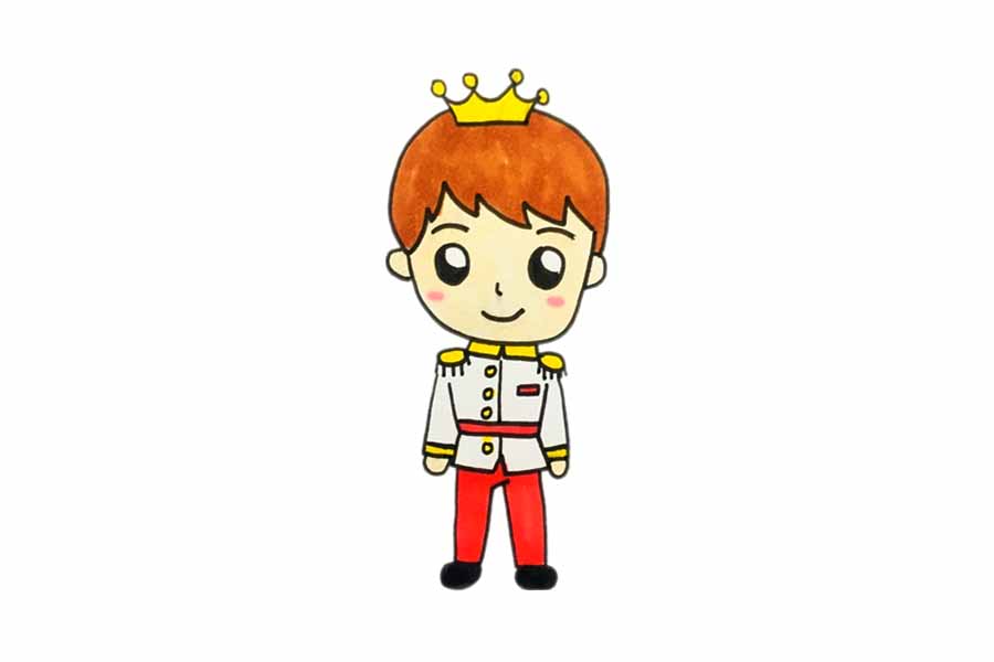 可爱的王子简笔画教程