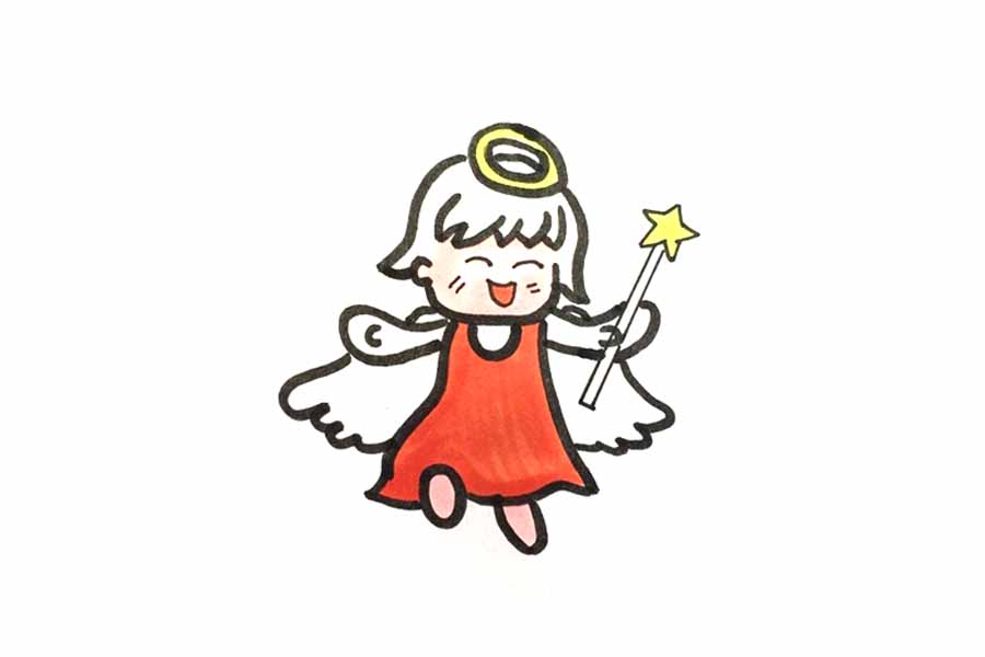 简单的小天使怎么画-图5