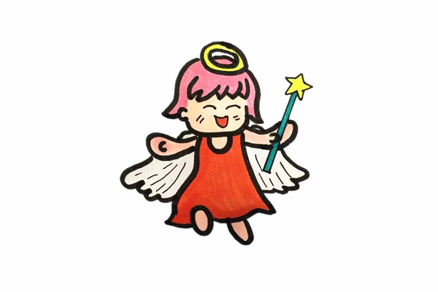 简单的小天使怎么画