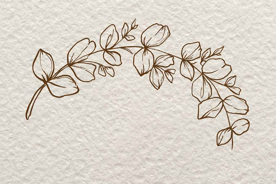 小树枝简笔画画法步骤-图4