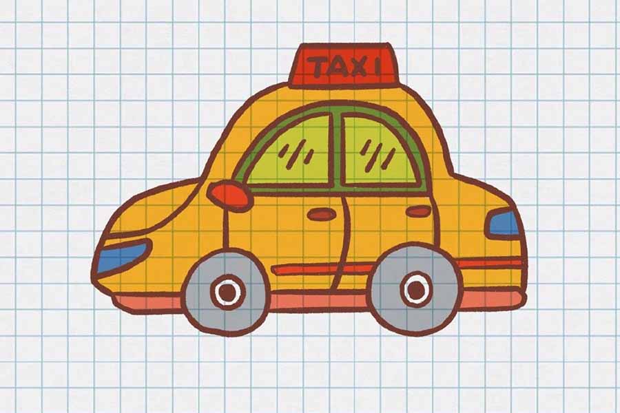 一组可爱漂亮的交通工具简笔画图片-图6