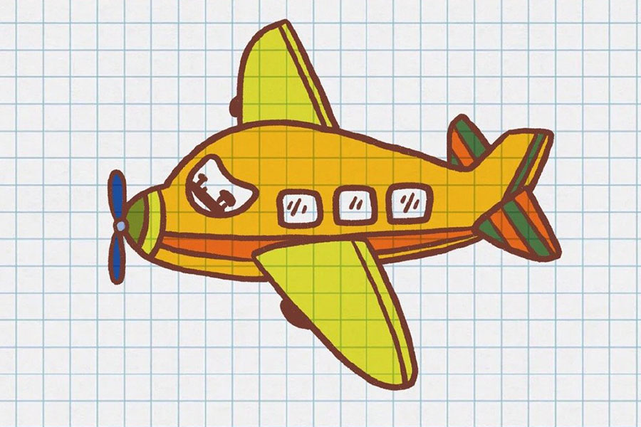 一组可爱漂亮的交通工具简笔画图片-图7