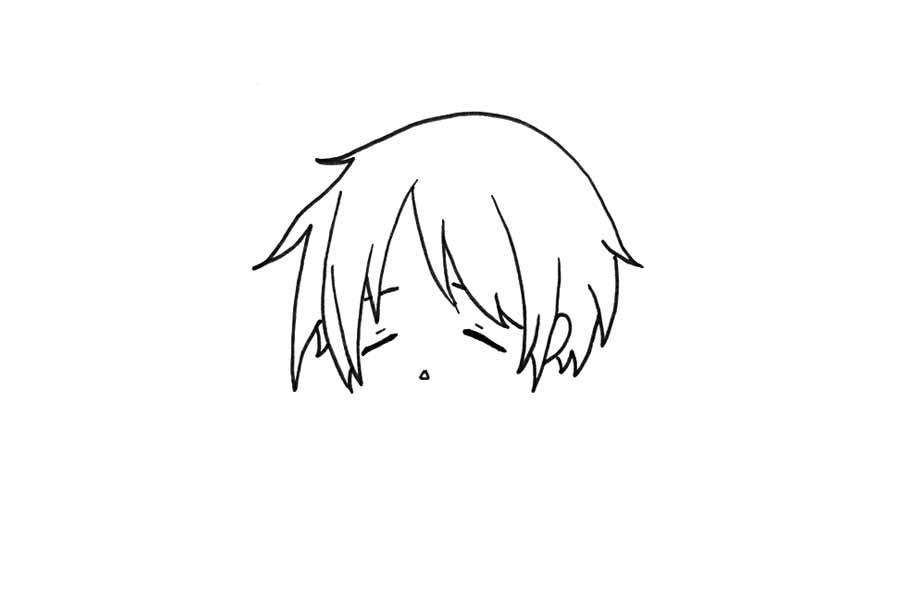 可爱夏目简笔画画法步骤-图1