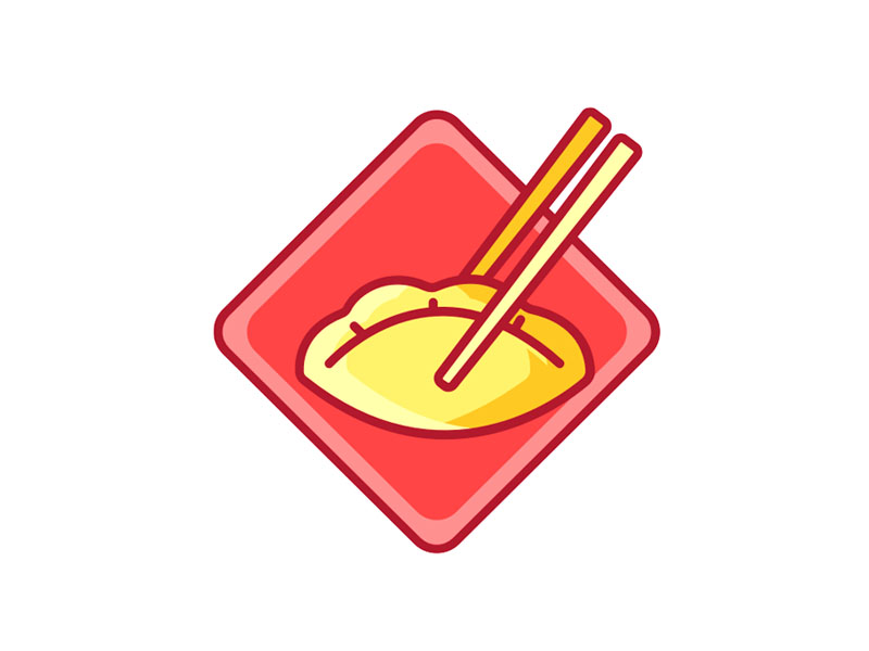 步骤5：饺子简笔画