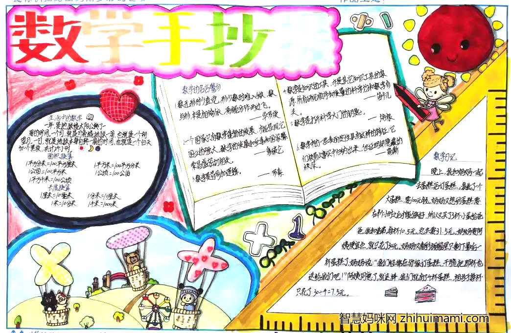 小学生数学手抄报优秀作品-图1