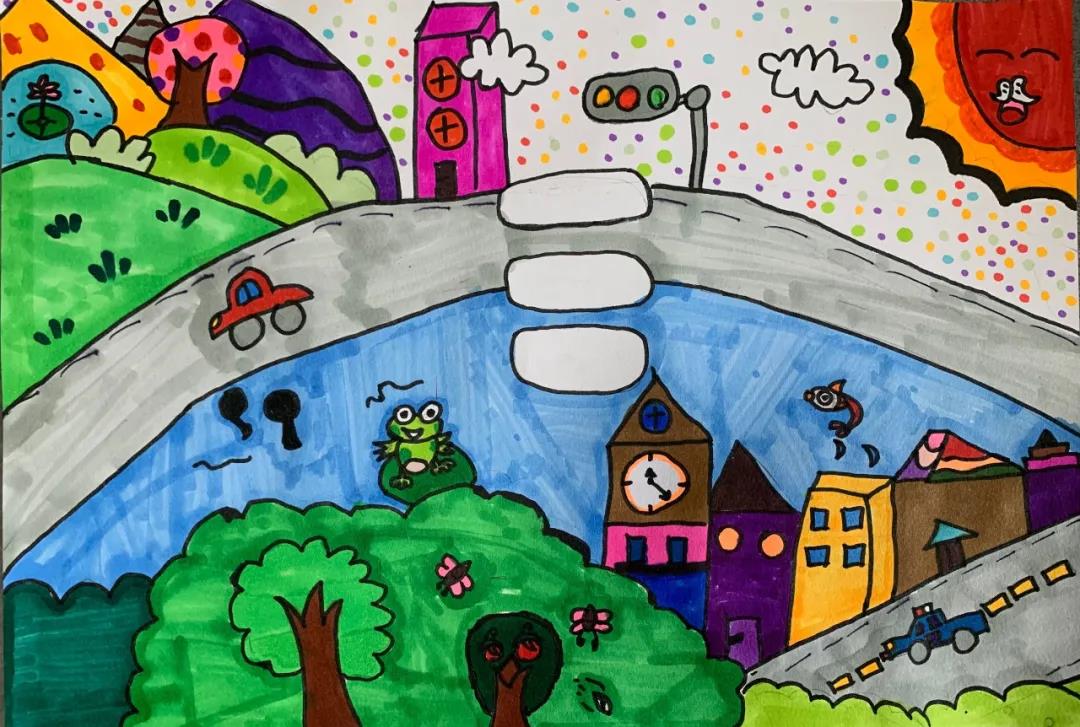 美丽的家乡绘画图片-图1