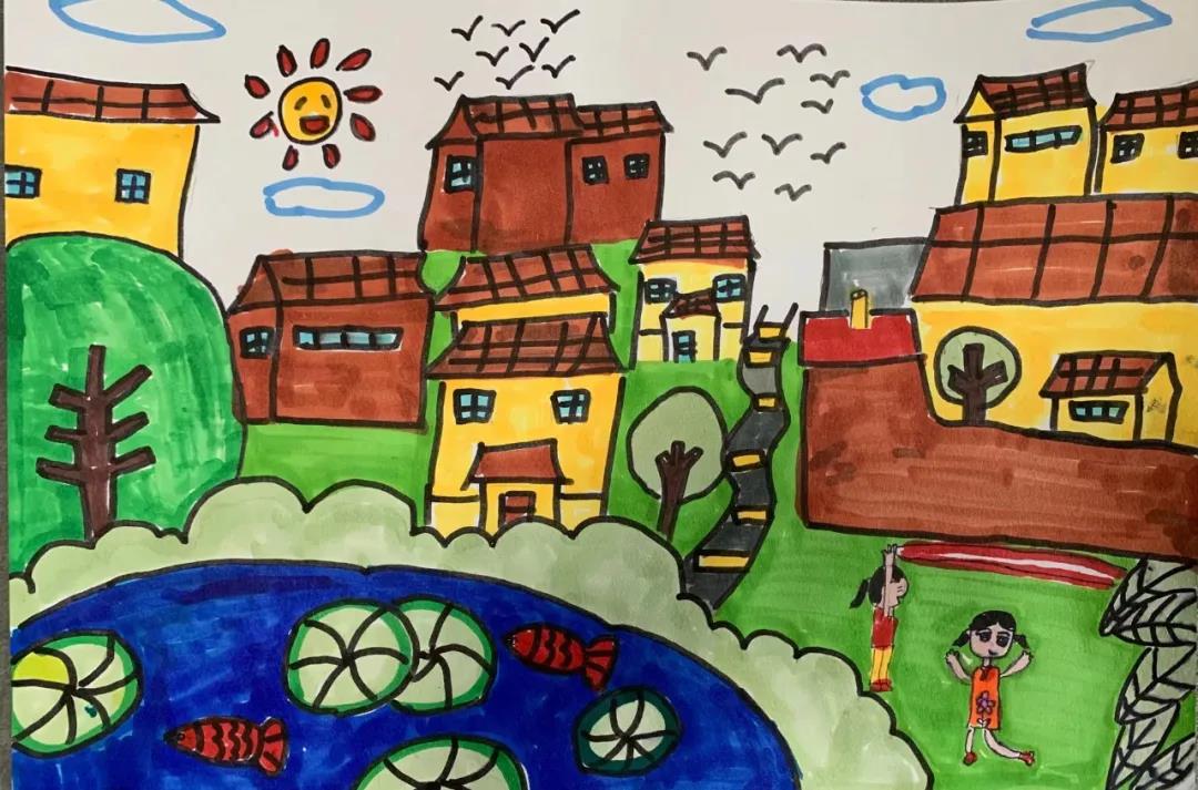 美丽的家乡绘画图片-图5