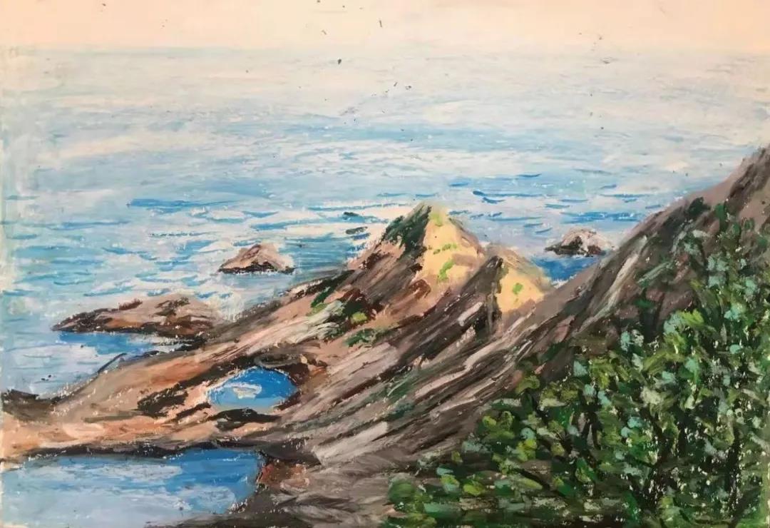 家乡的风景绘画优秀作品-图5