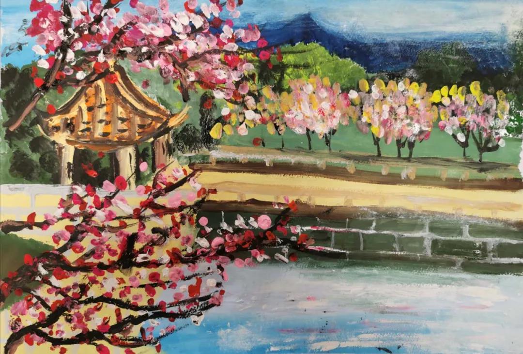 家乡的风景绘画优秀作品-图8