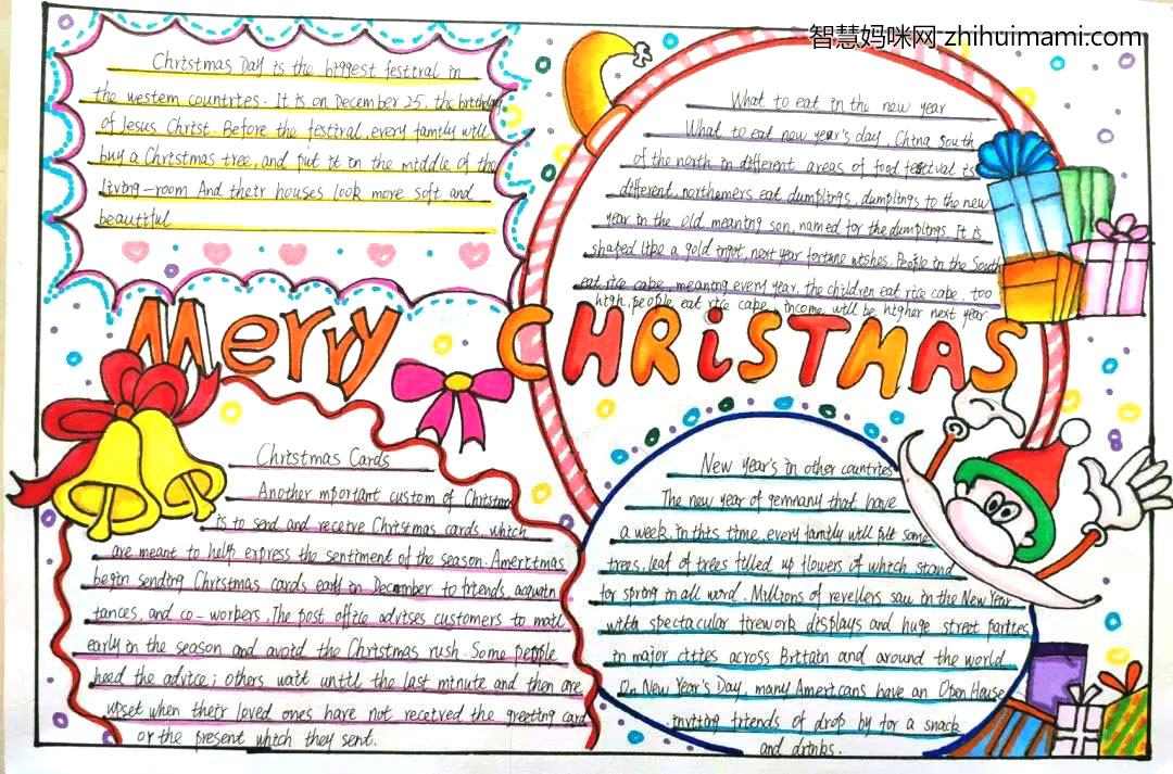 圣诞节英语手抄报简单又漂亮-图2