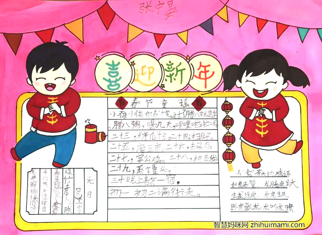 2022春节手抄报简单又漂亮-图4