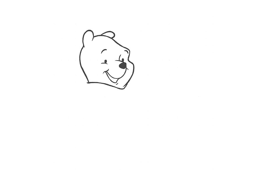 小熊维尼简笔画步骤图-图2
