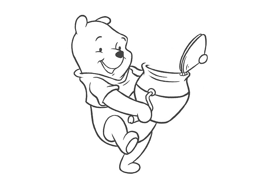 小熊维尼简笔画步骤图-图6