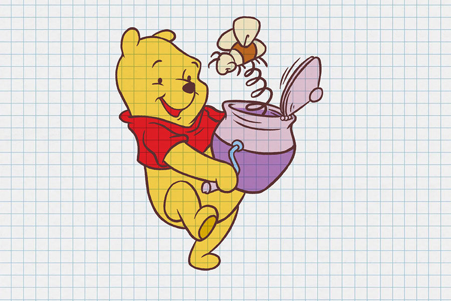 小熊维尼简笔画步骤图