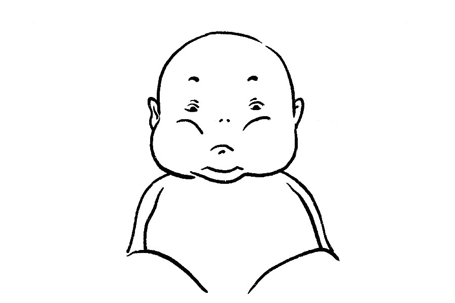 小胖宝宝简笔画画法步骤-图4