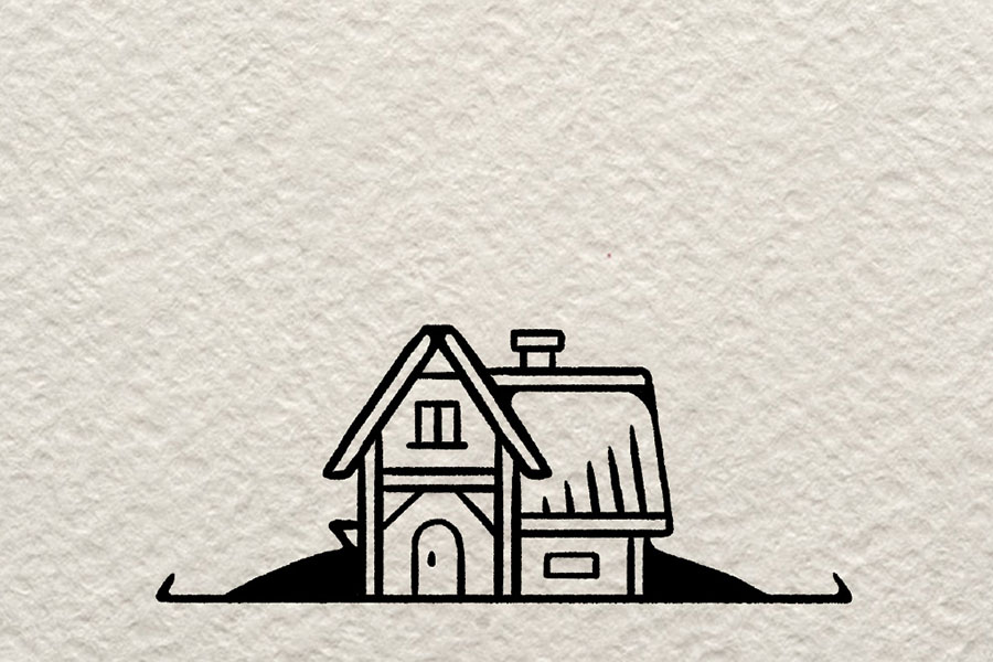 ins 风简笔画小别墅-图4