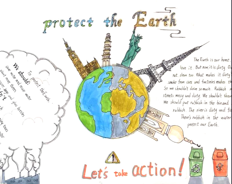 绿色环保主题英语手抄报图片-图11