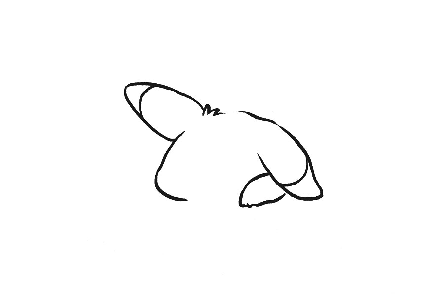 可爱皮卡丘简笔画画法步骤-图1