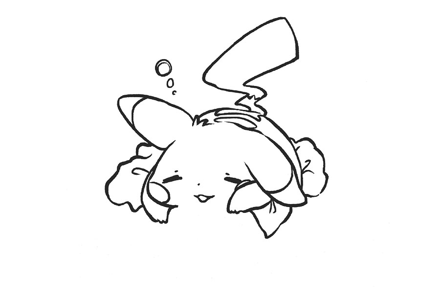 可爱皮卡丘简笔画画法步骤-图4