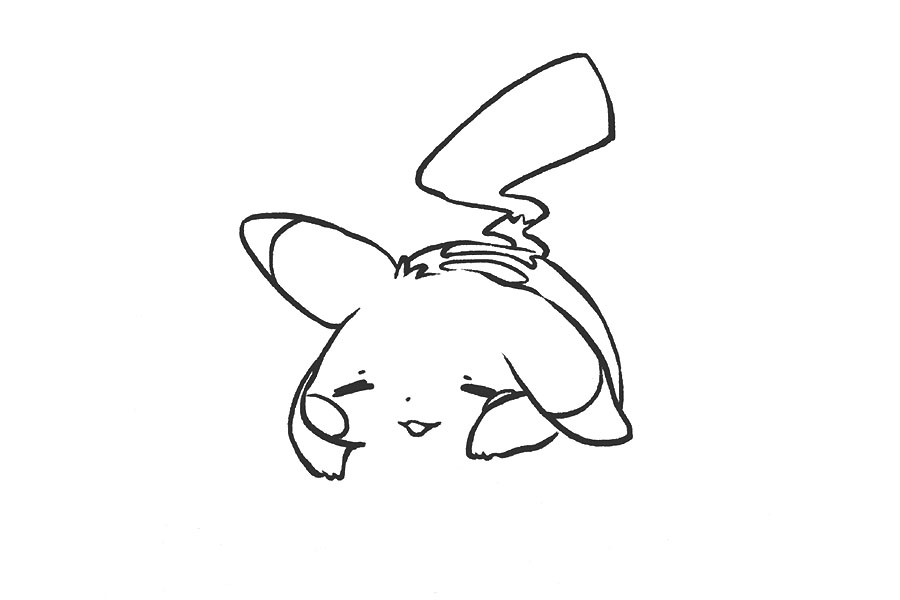 可爱皮卡丘简笔画画法步骤-图3