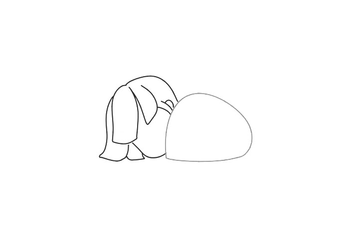 睡觉小女孩简笔画教程-图2