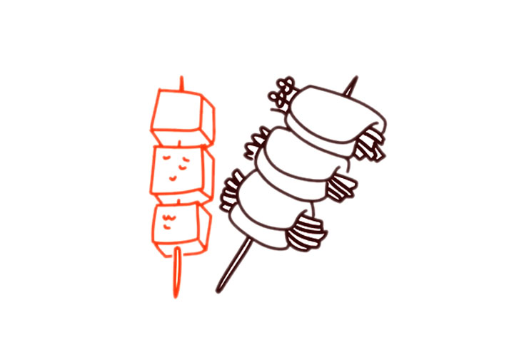 烤串怎么画-图3