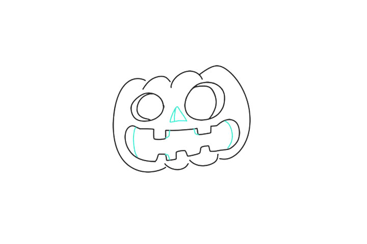 学画简单的万圣节南瓜灯-图6