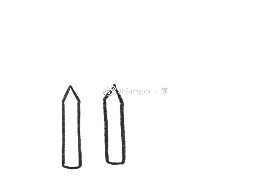 彩笔搭建的美丽花园简笔画画法-图2