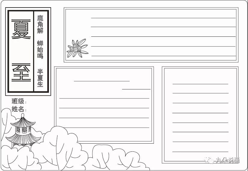 二十四节气手抄报内容特辑二（附线稿模板）-图4