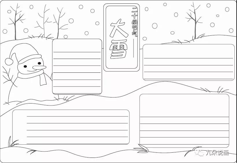二十四节气手抄报内容特辑二（附线稿模板）-图9