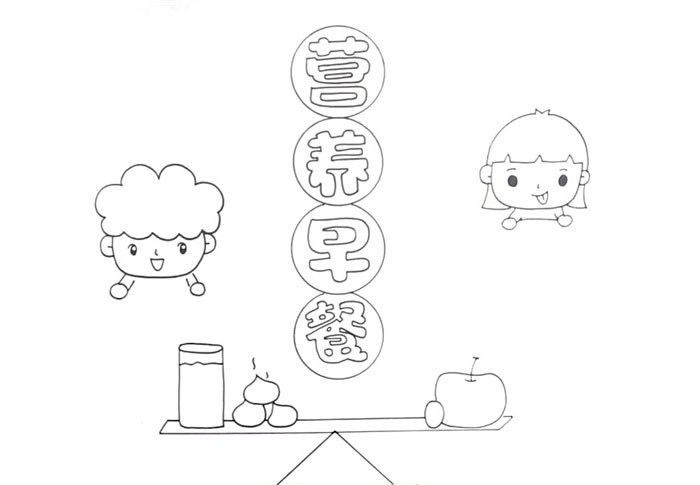 关于营养早餐的手抄报-图1
