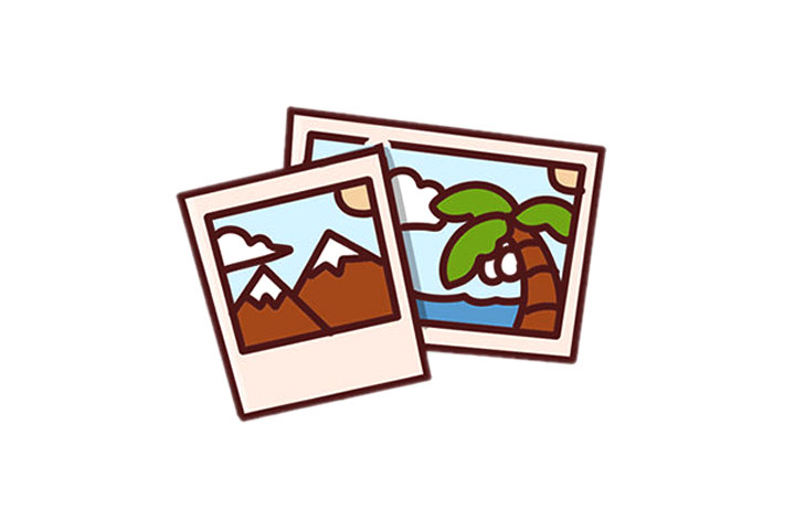 旅行照片的简单画法