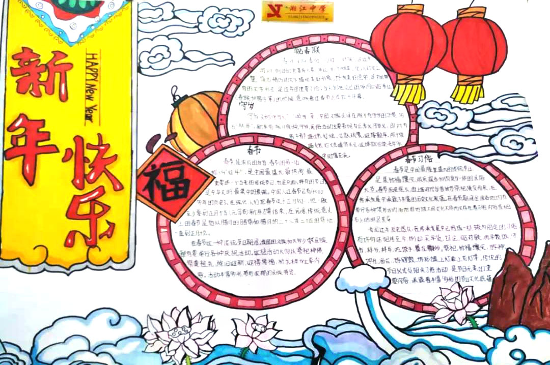 喜迎新年手抄报图片简单漂亮-图2