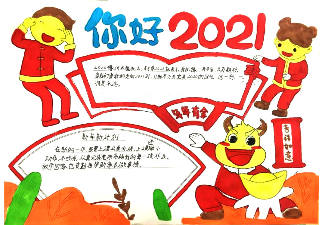 喜迎新年手抄报图片简单漂亮-图4
