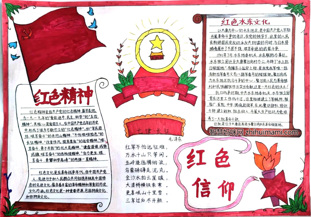 简单的河洛少年赞黄河手抄报教程-图2