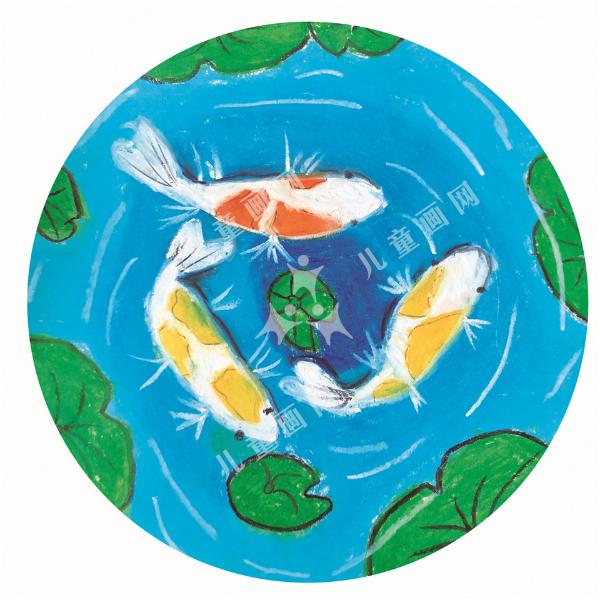 金鱼戏水儿童创意画