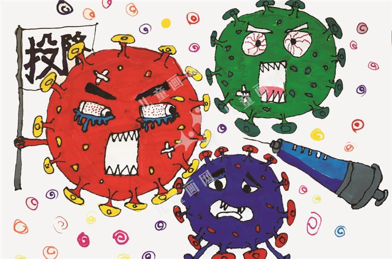病毒狙击战抗疫绘画