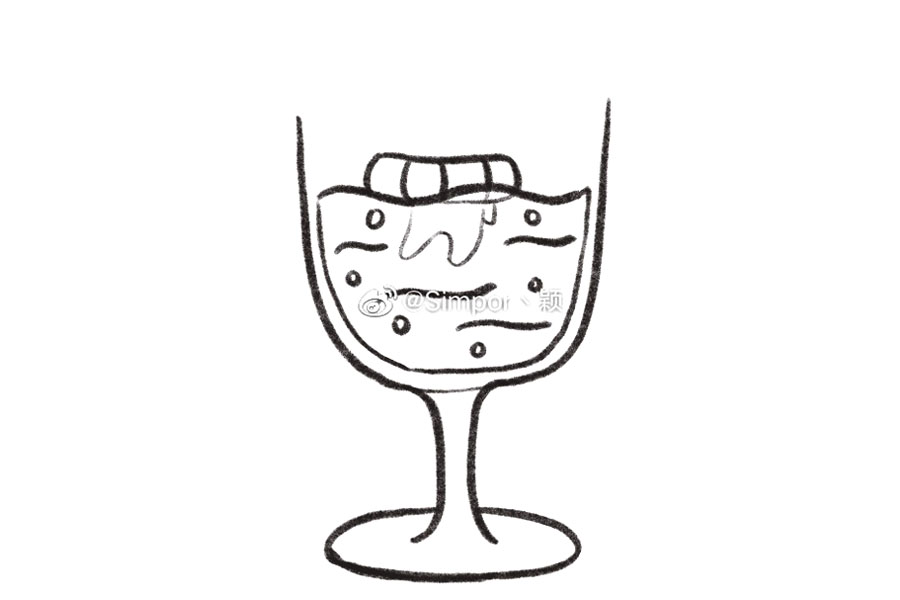 美味的果汁简笔画画法步骤-图4