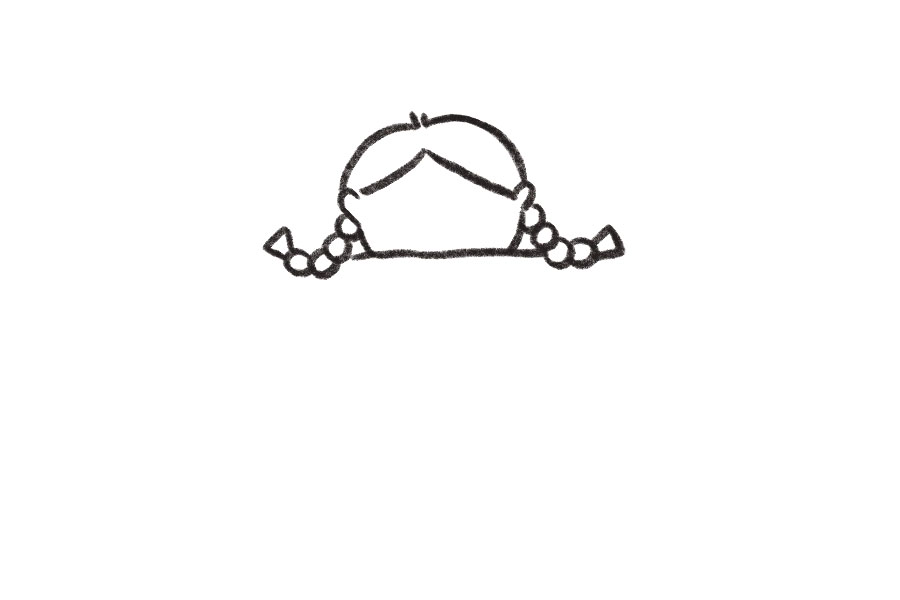 吃西瓜的小女孩简笔画-图2