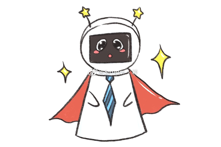 可可爱爱的机器人怎么画